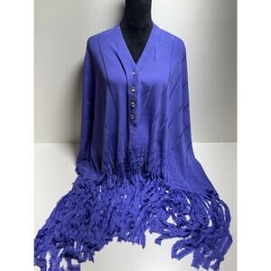 Patti LaBelle Women’s Silk Blend Spring Easter Knit Cape Lavender New One Size